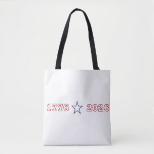 Tote Bag 1776 2026 Amérique 250 Ans Anniversaire Patriotiqu