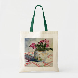 Tote Bag 1790 violettes africaines dans le pot bleu