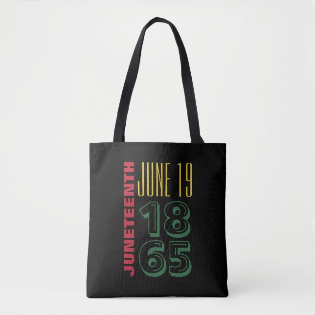 Tote Bag 19 juin 1865 Typographie Histoire noire (Devant)