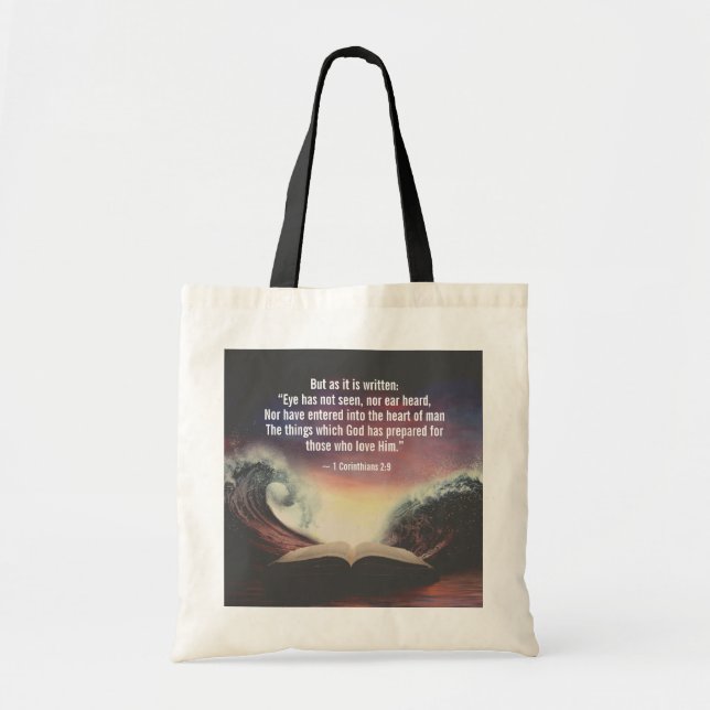 Tote Bag 1 Corinthiens 2:9 L'oeil n'a pas vu, ni entendu, (Devant)