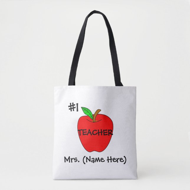 Tote Bag #1 professeur personnalisé Fourre-tout (Devant)