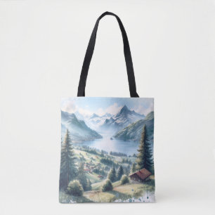 Tote Bag 1ère célébration Mariage voyage Suisse Alpes