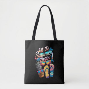Tote Bag 2024 Laisser L'Été Commencer 2024 Vacances Été