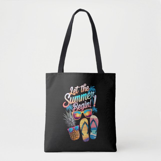 Tote Bag 2025 Laisser L'Été Commencer 2025 Vacances Été (Devant)