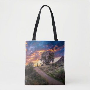 Tote Bag 2815-Paysage du désert au coucher du soleil