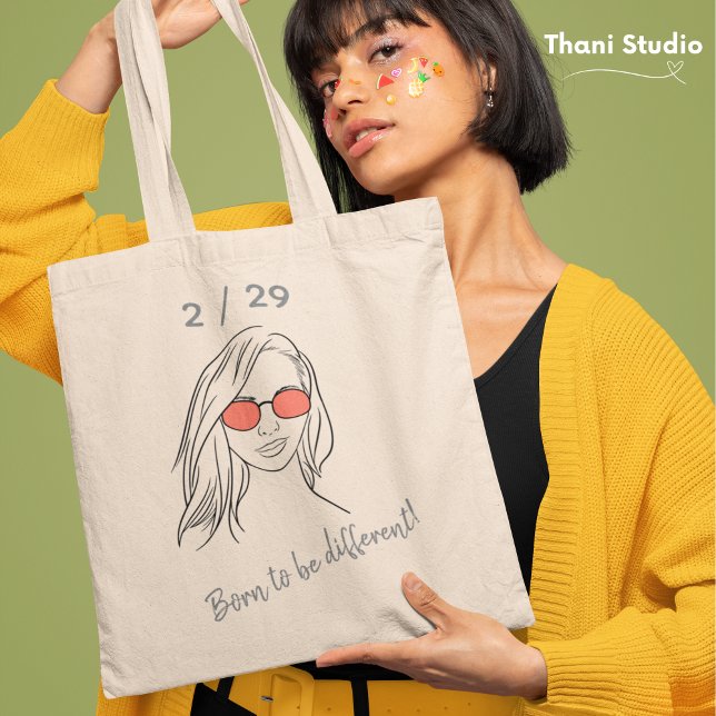 Tote Bag 2 / 29 Né pour être différent année bissextile Ann (Créateur téléchargé)