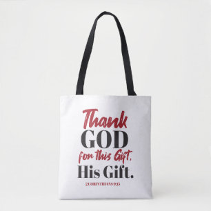Tote Bag 2 Corinthiens 9:15 conception du verset biblique I