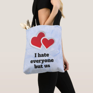 Tote Bag 2 Red Hearts