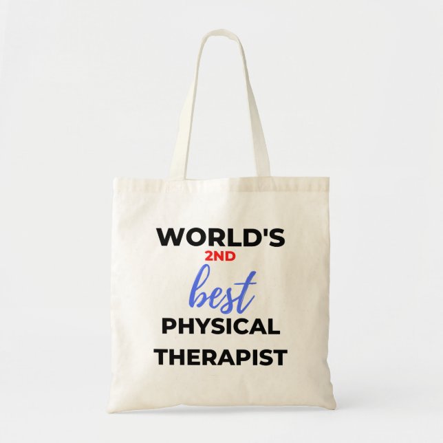 Tote Bag 2e meilleur physiothérapeute au monde 2 (Devant)