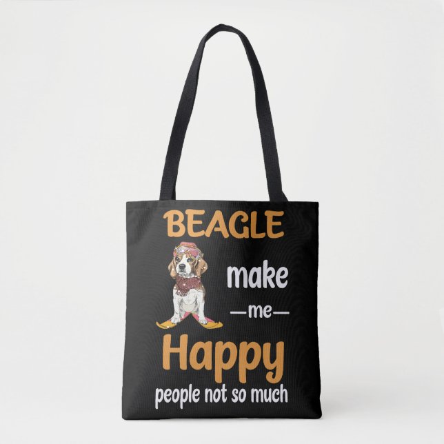 Tote Bag 32 Beagles Me Rendre Heureux (Devant)