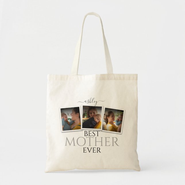 Tote Bag 3 Collage photo Maman Famille Fête des mères inoub (Devant)