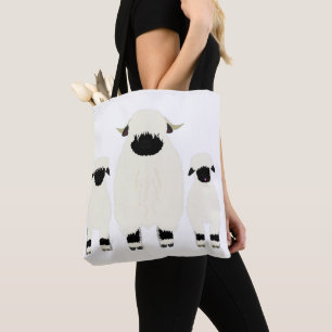 Tote Bag 3 moutons du Valais de suite