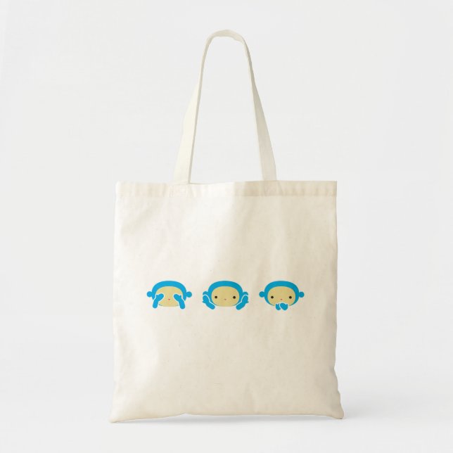 Tote Bag 3 singes sages (Devant)