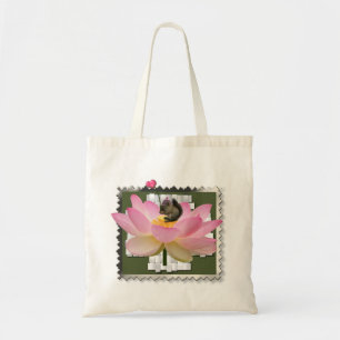 Tote Bag 3D Framed Adorable Baby Squirrel On Flower