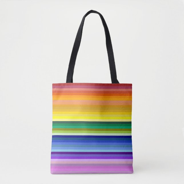 Tote Bag 42 bandes arc-en-ciel (Devant)