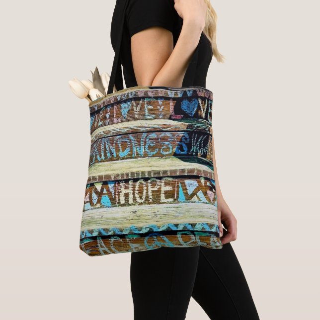 Tote Bag 4 Étapes vers le bonheur. (De près)