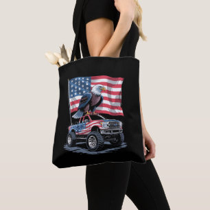 Tote Bag 4 juillet Drapeau américain patriotique aigle USA