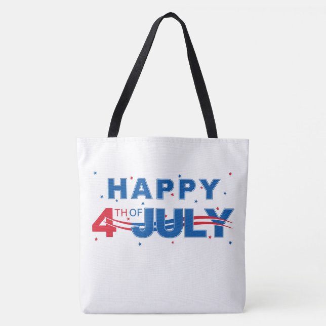 Tote Bag 4 juillet heureux (Devant)