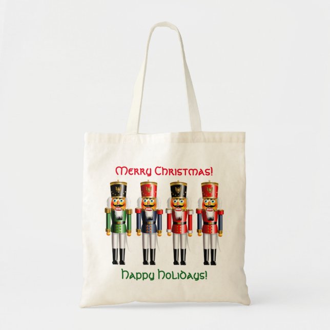 Tote Bag 4 soldats de jouet de casse-noix de Noël (Devant)