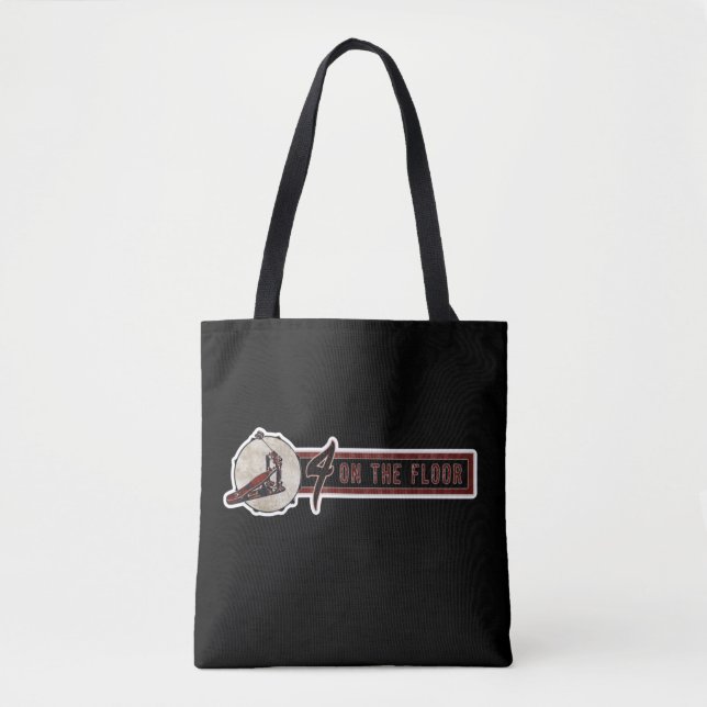 Tote Bag 4 Sur Le Sol Snare Drum Bass Kick Pedal Drummer (Devant)
