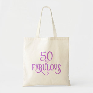Tote Bag 50 et fabuleuse typographie violette