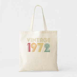 Tote Bag 50e anniversaire Cadeau Hommes Femmes Vintage 1972