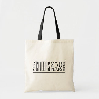 Tote Bag 50e anniversaire de Mariage ou toute année cadeau 