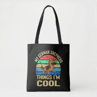 Tote Bag 5 Mon berger allemand Ce que je suis Cool Vintage