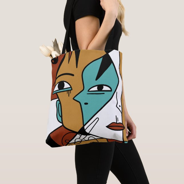 Tote Bag 60 Jours d'Art Défi Cubisme Abstrait Art (De près)