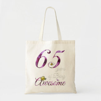 Tote Bag 65 ans Superbes fleurs 1957 65e anniversaire Gif