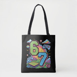 Tote Bag 6 7 Six Seven Gaming Gen Z Alpha Argot de mème