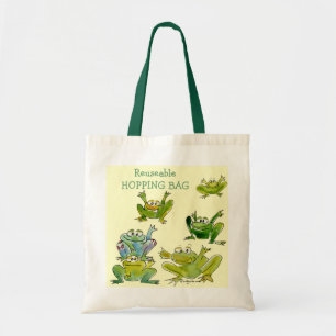 Tote Bag 6 devenez écolo drôles Fourre-tout de grenouilles