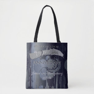 Tote Bag 6e anniversaire du Mariage de sucre et de fer Stea