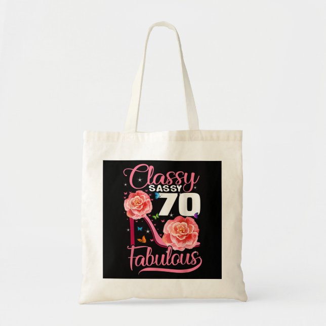 Tote Bag 70e anniversaire du poison de Classy Sassy 70 Fabu (Devant)