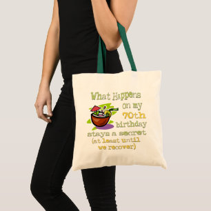 Tote Bag 70th Birthday Party Dons. Que se passe-t-il sur mo