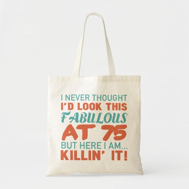 Tote Bag 75e anniversaire pour les femmes fabuleuses (Devant)