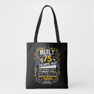 Tote Bag 75e cadeau d'anniversaire pour un enfant de 75 ans