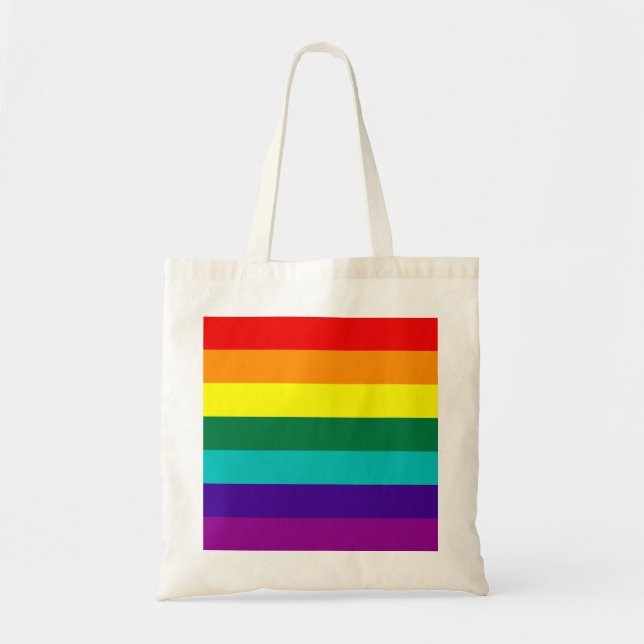Tote Bag 7 bandes Rainbow Pride (Devant)