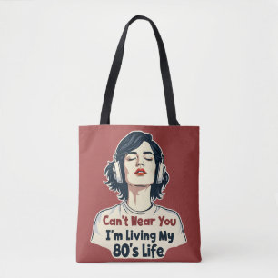 Tote Bag 80s Rétro Nostalgic Music Lover Throwback Design