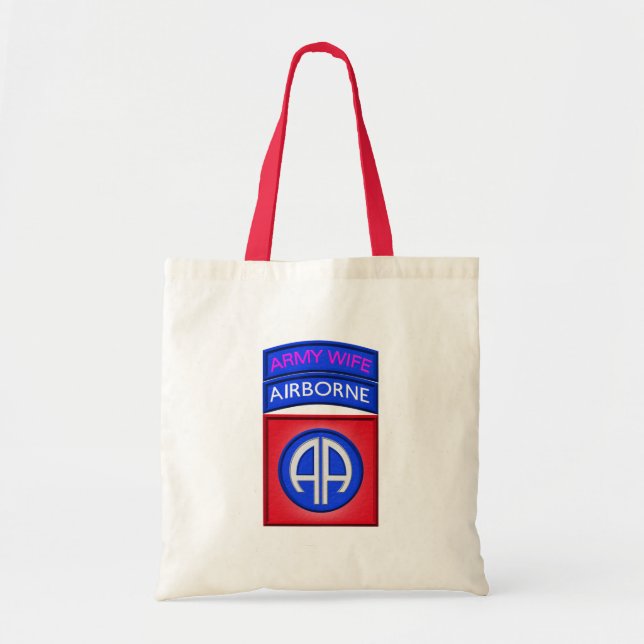 Tote Bag 82e division aéroportée "Parachutiste épouse" (Devant)