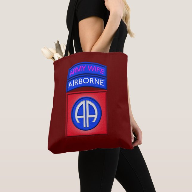 Tote Bag 82e division aéroportée "Parachutiste épouse" (De près)