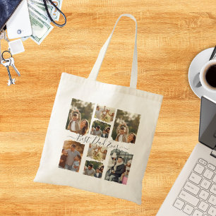 Tote Bag 8 Huit Photo Moderne Élégant Collage Famille Amour