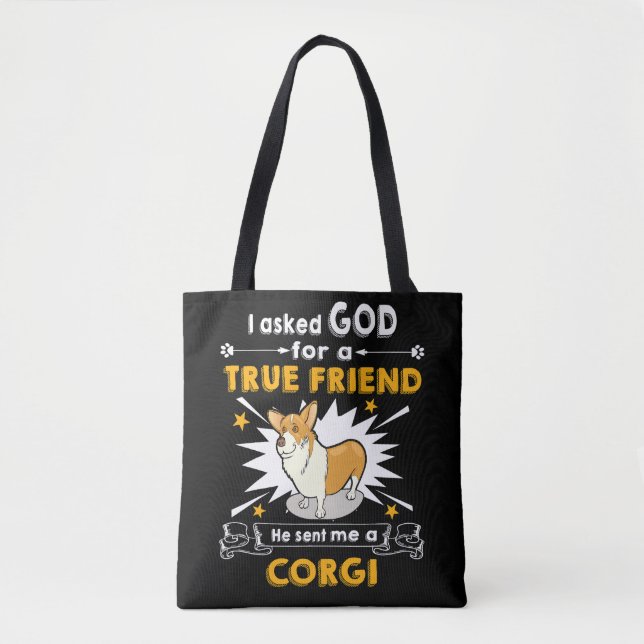 Tote Bag 8 Il M'A Envoyé Un Corgi (Devant)