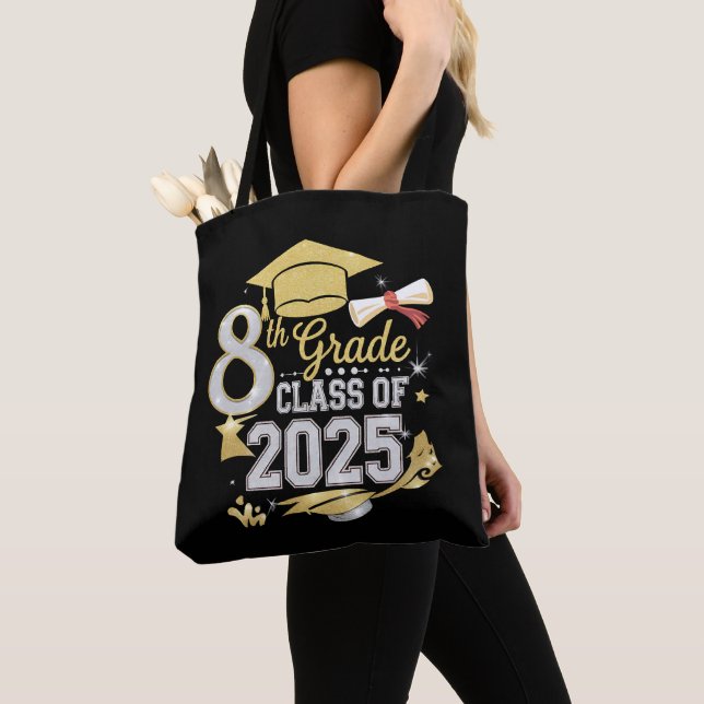 Tote Bag 8e Classe De 2025 Graduate Graduation (De près)