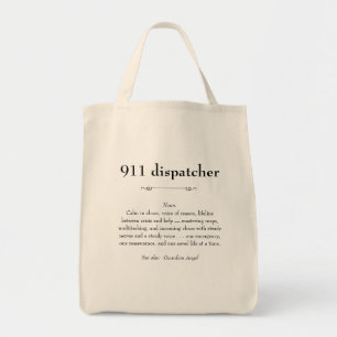 Tote Bag 911 Cadeau d'appréciation du répartiteur d'urgence