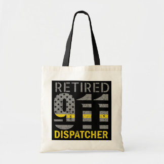 Tote Bag 911 Dispatcher Retirement American Flag Papa