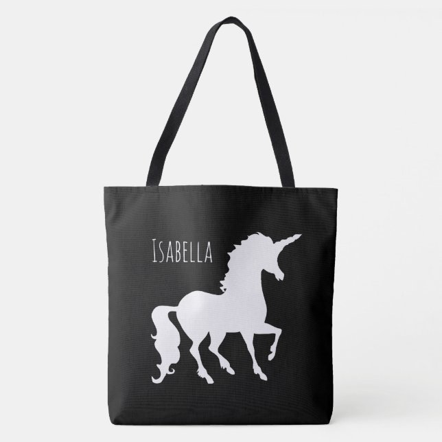 Tote Bag À la mode moderne de silhouette noire et blanche (Devant)