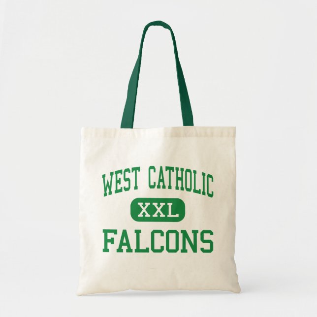 Tote Bag À l'ouest catholique - Falcons - haut - Grand (Devant)