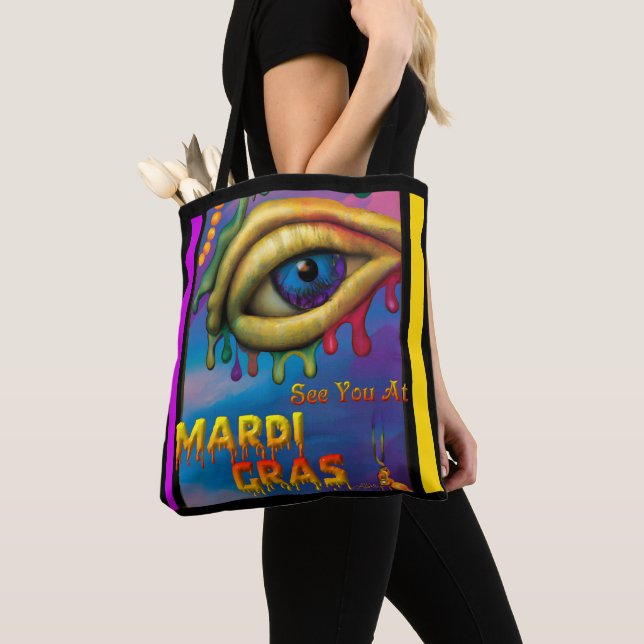 Tote Bag À Mardi Gras Eye (De près)
