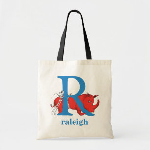 Tote Bag ABC du Dr Seuss : Lettre R - Bleu   Ajouter Votre 